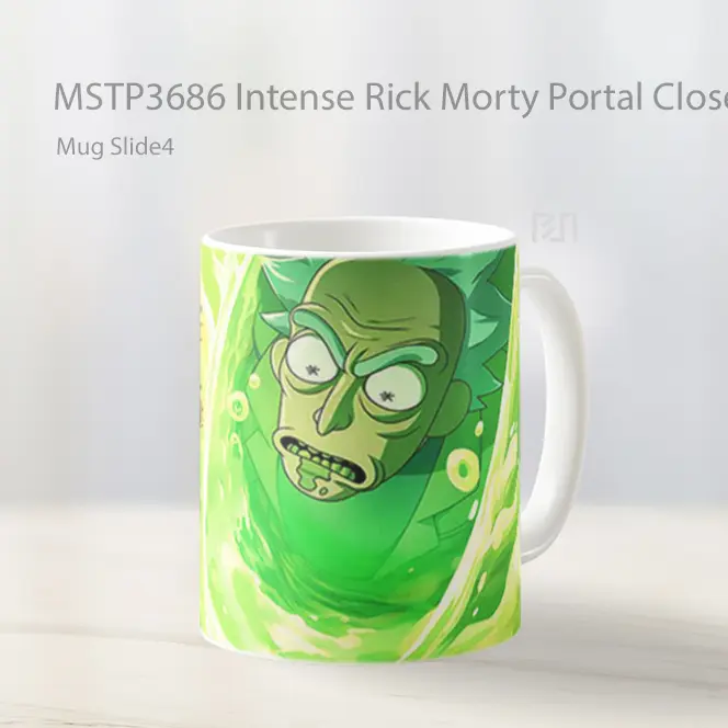 Intense Rick Morty Portal Closeup Mug Gelas Keramik MSTP3686