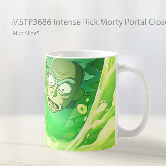 Intense Rick Morty Portal Closeup Mug Gelas Keramik MSTP3686 - All-side / Desain