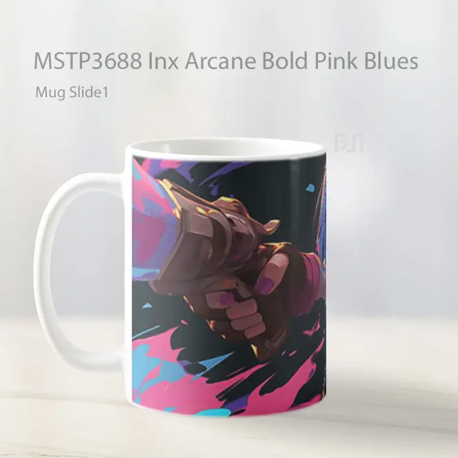 Inx Arcane Bold Pink Blues Mug Gelas Keramik MSTP3688 - All-side / Desain