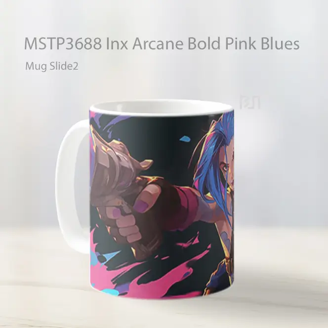 Inx Arcane Bold Pink Blues Mug Gelas Keramik MSTP3688 - All-side / Desain