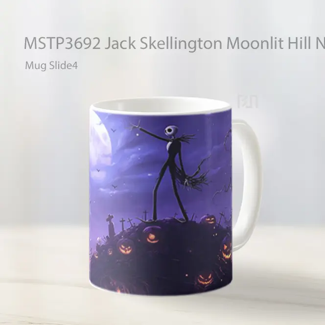Jack Skellington Moonlit Hill Nightmare Before Christmas Mug Gelas Keramik MSTP3692