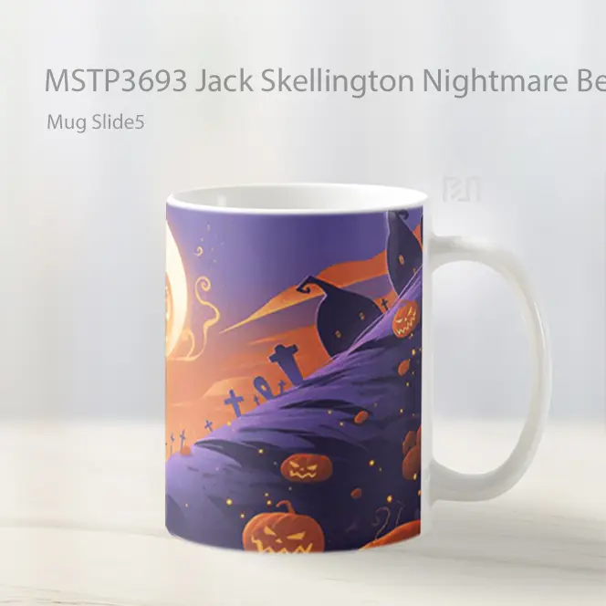 Jack Skellington Nightmare Before Christmas Mug Gelas Keramik MSTP3693 - All-side / Desain