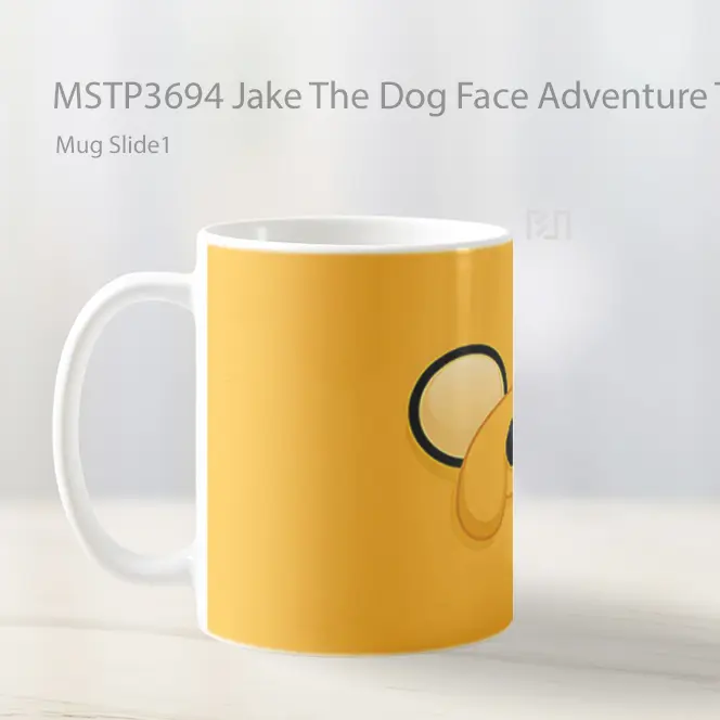 Jake The Dog Face Adventure Time Mug Gelas Keramik MSTP3694 - All-side / Desain