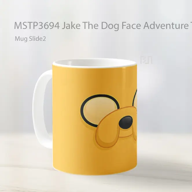 Jake The Dog Face Adventure Time Mug Gelas Keramik MSTP3694 - All-side / Desain