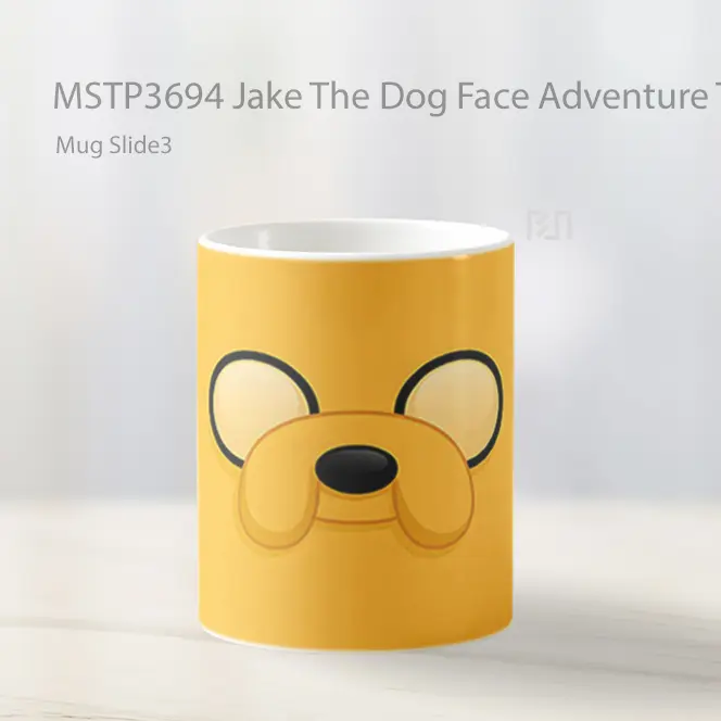 Jake The Dog Face Adventure Time Mug Gelas Keramik MSTP3694 - All-side / Desain
