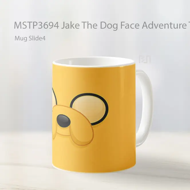 Jake The Dog Face Adventure Time Mug Gelas Keramik MSTP3694