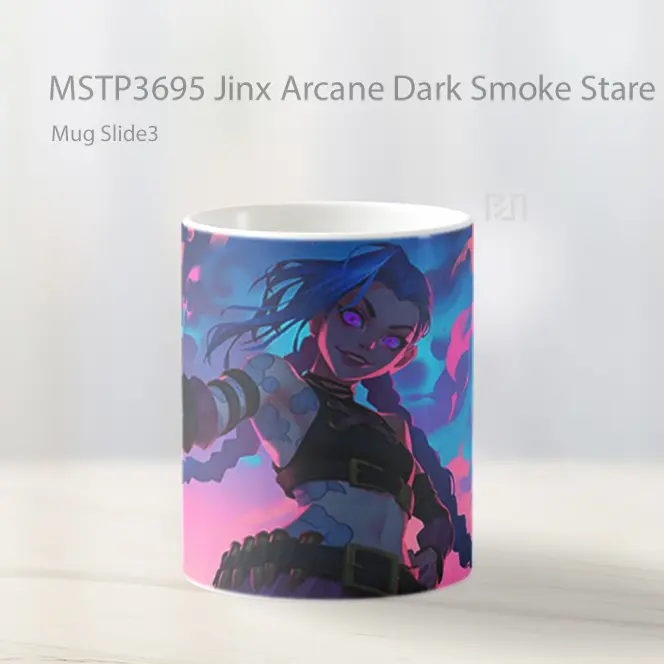 Jinx Arcane Dark Smoke Stare Mug Gelas Keramik MSTP3695 - All-side / Desain