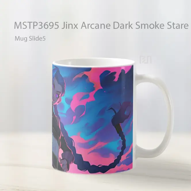 Jinx Arcane Dark Smoke Stare Mug Gelas Keramik MSTP3695 - All-side / Desain