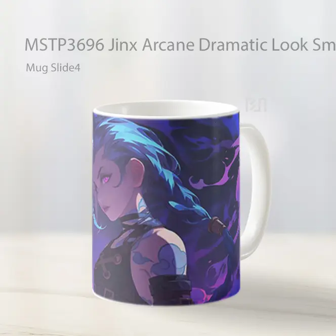 Jinx Arcane Dramatic Look Smoke Mug Gelas Keramik MSTP3696