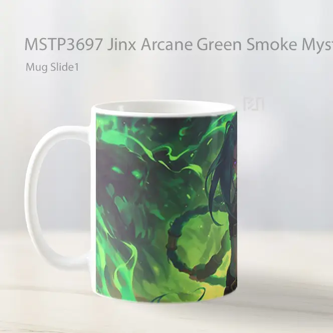 Jinx Arcane Green Smoke Mystery Mug Gelas Keramik MSTP3697 - All-side / Desain