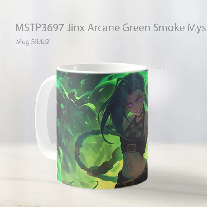 Jinx Arcane Green Smoke Mystery Mug Gelas Keramik MSTP3697 - All-side / Desain