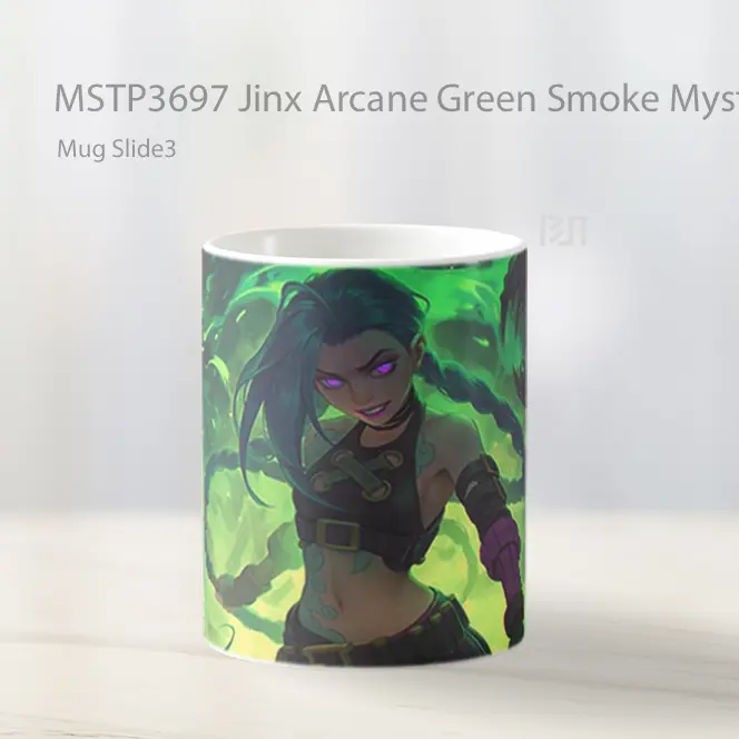 Jinx Arcane Green Smoke Mystery Mug Gelas Keramik MSTP3697 - All-side / Desain