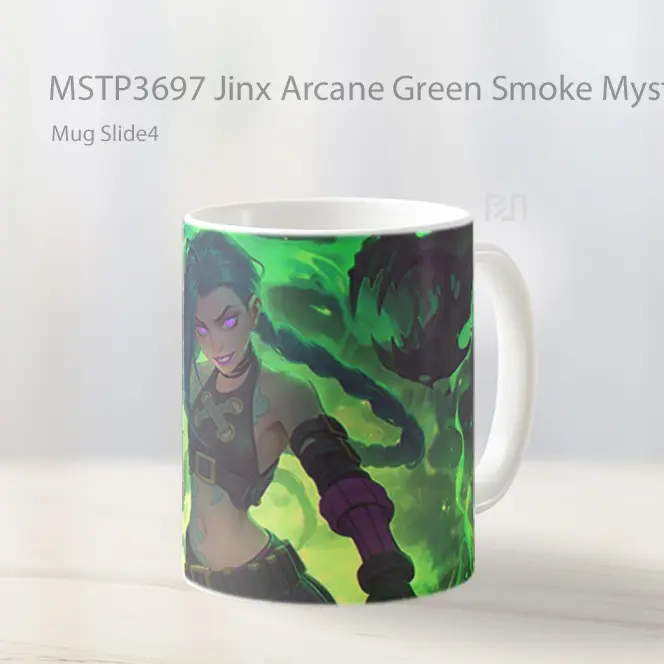 Jinx Arcane Green Smoke Mystery Mug Gelas Keramik MSTP3697