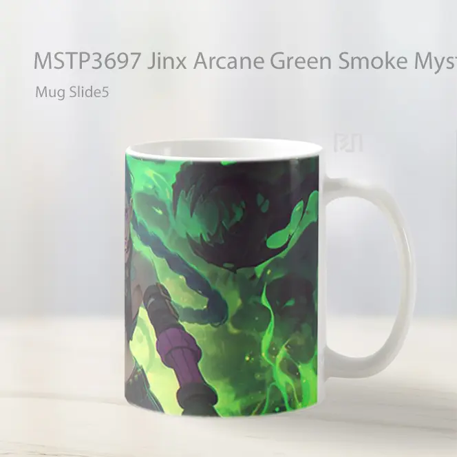 Jinx Arcane Green Smoke Mystery Mug Gelas Keramik MSTP3697 - All-side / Desain
