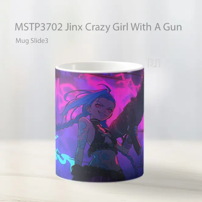 Jinx Crazy Girl With A Gun Mug Gelas Keramik MSTP3702 - All-side / Desain