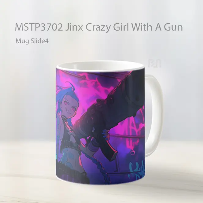 Jinx Crazy Girl With A Gun Mug Gelas Keramik MSTP3702