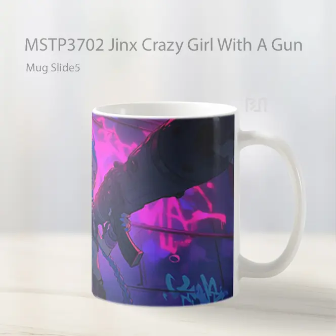 Jinx Crazy Girl With A Gun Mug Gelas Keramik MSTP3702 - All-side / Desain