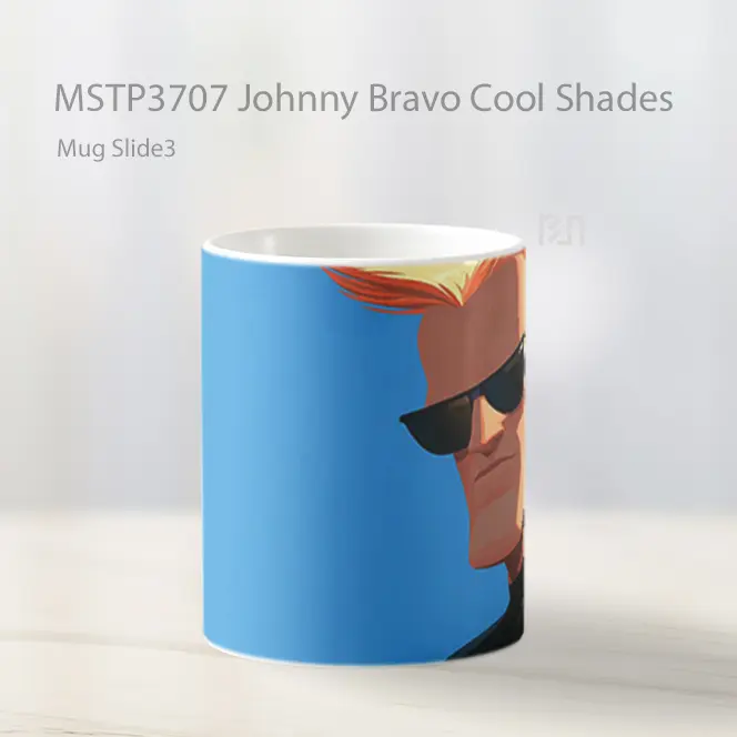 Johnny Bravo Cool Shades Mug Gelas Keramik MSTP3707 - All-side / Desain