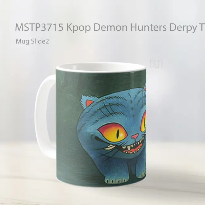Kpop Demon Hunters Derpy Tiger Mug Gelas Keramik MSTP3715 - All-side / Desain