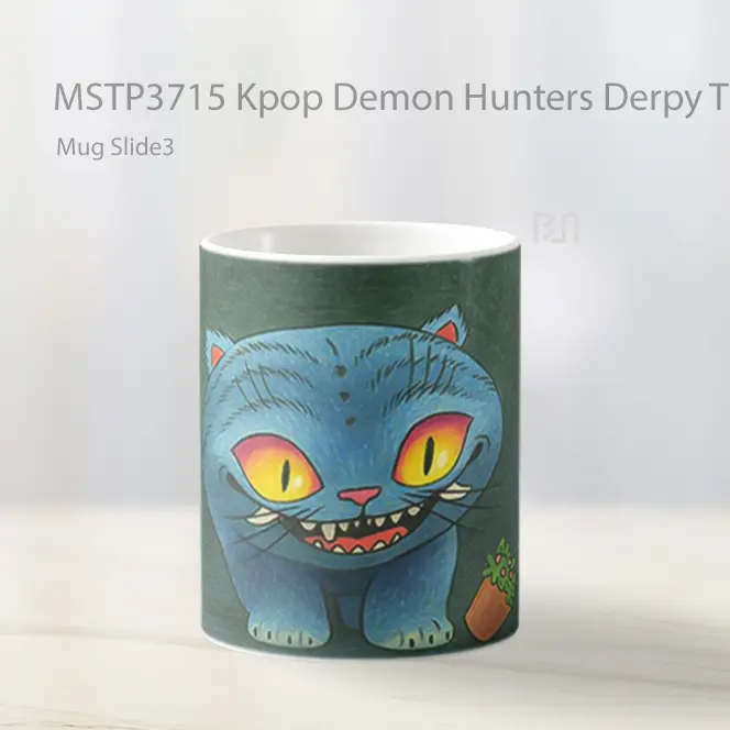 Kpop Demon Hunters Derpy Tiger Mug Gelas Keramik MSTP3715 - All-side / Desain