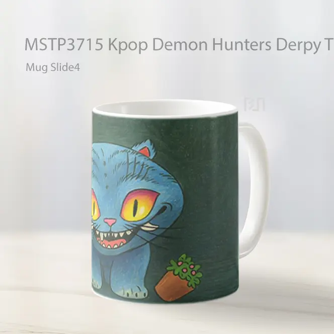 Kpop Demon Hunters Derpy Tiger Mug Gelas Keramik MSTP3715