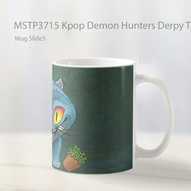 Kpop Demon Hunters Derpy Tiger Mug Gelas Keramik MSTP3715 - All-side / Desain