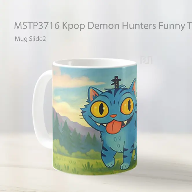 Kpop Demon Hunters Funny Tiger Derpy Mug Gelas Keramik MSTP3716 - All-side / Desain