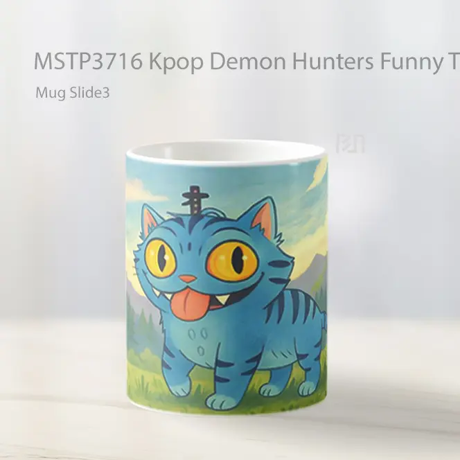 Kpop Demon Hunters Funny Tiger Derpy Mug Gelas Keramik MSTP3716 - All-side / Desain