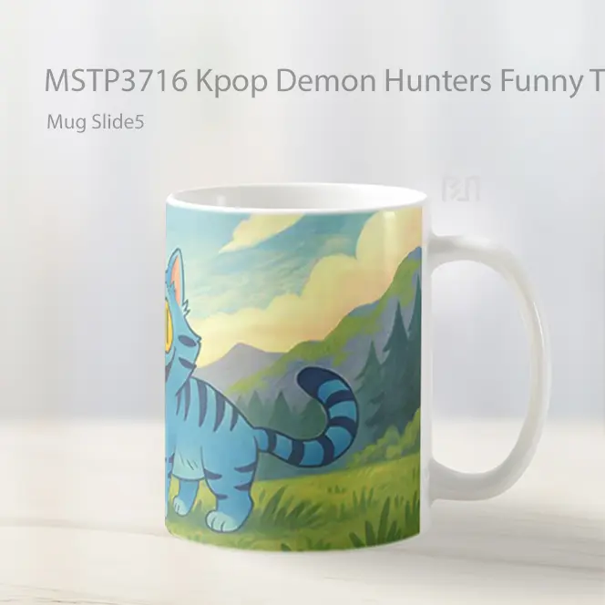 Kpop Demon Hunters Funny Tiger Derpy Mug Gelas Keramik MSTP3716 - All-side / Desain