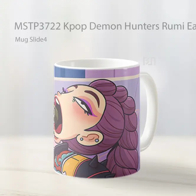 Kpop Demon Hunters Rumi Eating Sushi Mug Gelas Keramik MSTP3722