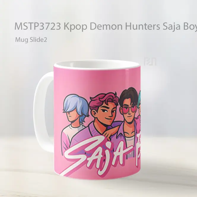 Kpop Demon Hunters Saja Boys Group Mug Gelas Keramik MSTP3723 - All-side / Desain