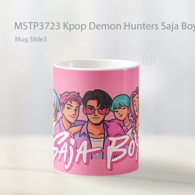 Kpop Demon Hunters Saja Boys Group Mug Gelas Keramik MSTP3723 - All-side / Desain