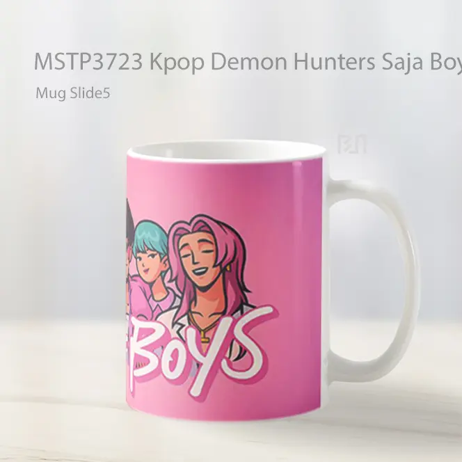 Kpop Demon Hunters Saja Boys Group Mug Gelas Keramik MSTP3723 - All-side / Desain