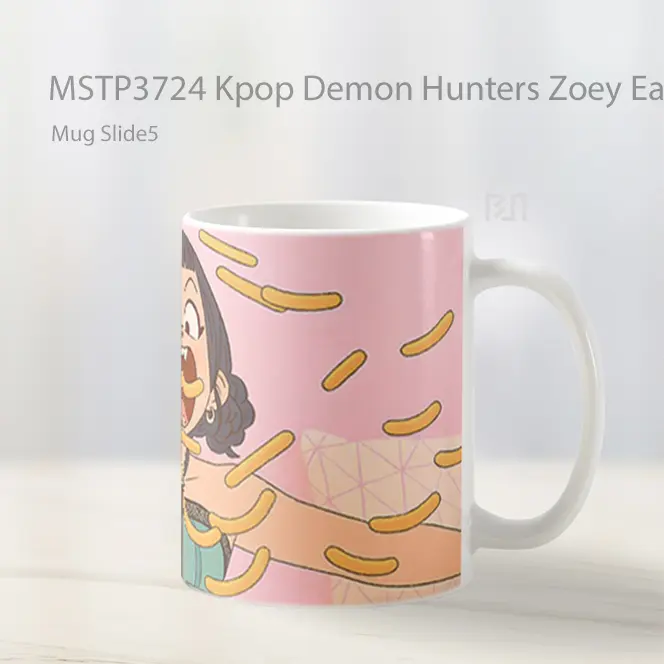 Kpop Demon Hunters Zoey Eats Chips Mug Gelas Keramik MSTP3724 - All-side / Desain