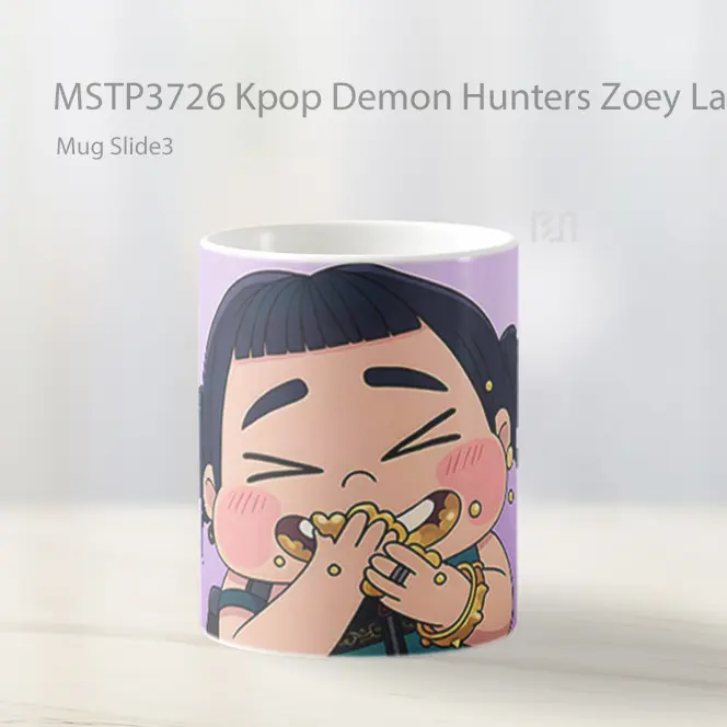 Kpop Demon Hunters Zoey Laughing Mug Gelas Keramik MSTP3726 - All-side / Desain