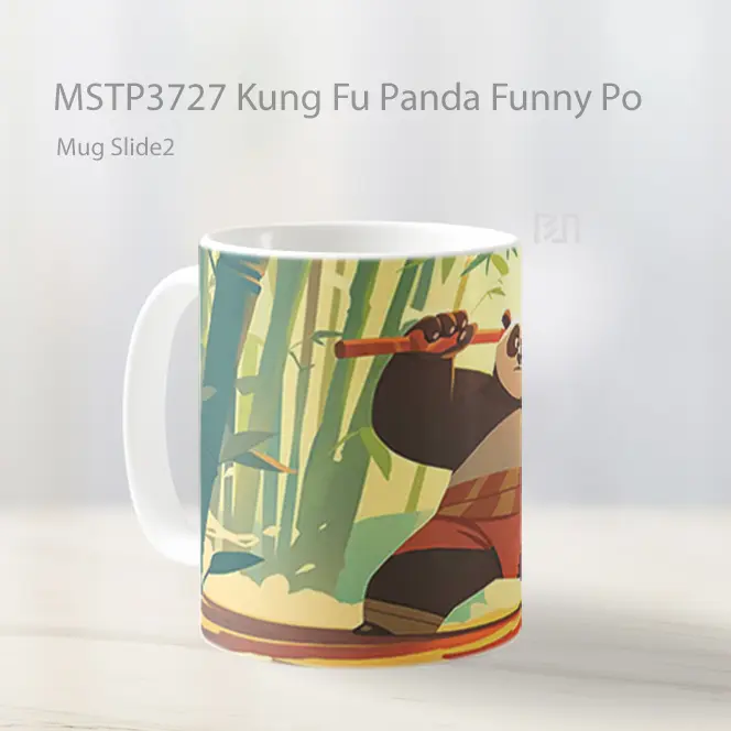 Kung Fu Panda Funny Po Mug Gelas Keramik MSTP3727 - All-side / Desain