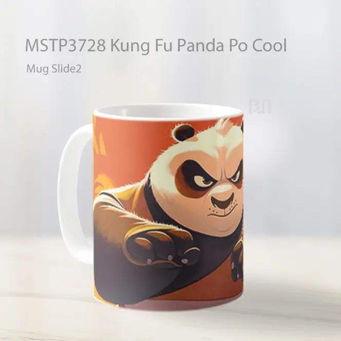 Kung Fu Panda Po Cool Mug Gelas Keramik MSTP3728 - All-side / Desain