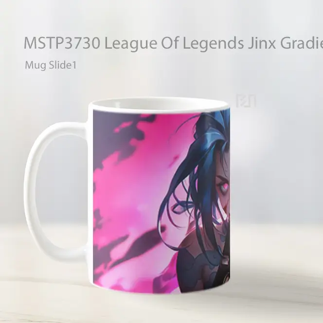League Of Legends Jinx Gradient Elegance Mug Gelas Keramik MSTP3730 - All-side / Desain