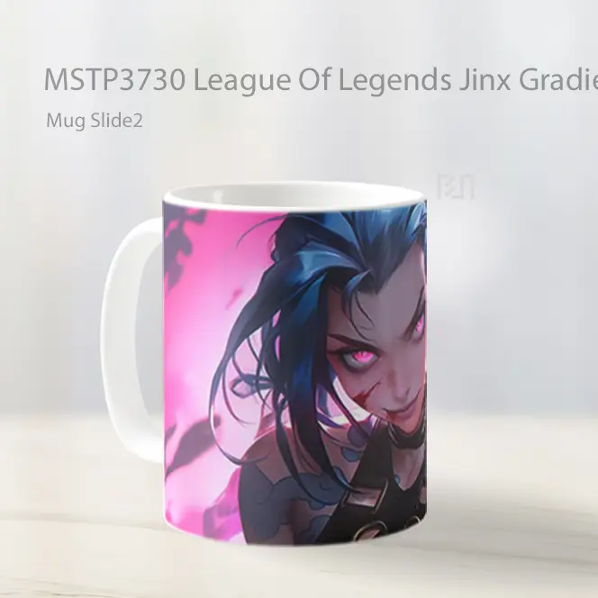 League Of Legends Jinx Gradient Elegance Mug Gelas Keramik MSTP3730 - All-side / Desain