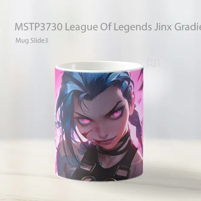 League Of Legends Jinx Gradient Elegance Mug Gelas Keramik MSTP3730 - All-side / Desain