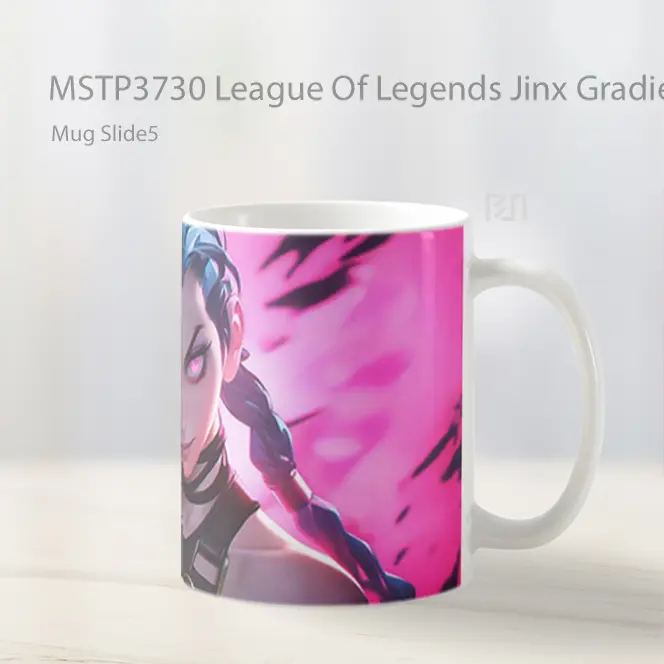 League Of Legends Jinx Gradient Elegance Mug Gelas Keramik MSTP3730 - All-side / Desain
