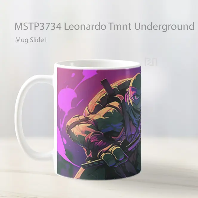 Leonardo Tmnt Underground Purple Clipart Mug Gelas Keramik MSTP3734 - All-side / Desain
