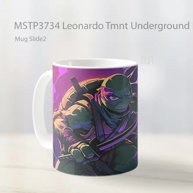 Leonardo Tmnt Underground Purple Clipart Mug Gelas Keramik MSTP3734 - All-side / Desain