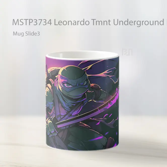 Leonardo Tmnt Underground Purple Clipart Mug Gelas Keramik MSTP3734 - All-side / Desain