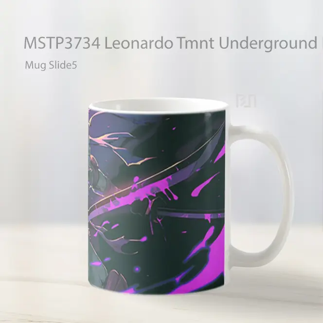 Leonardo Tmnt Underground Purple Clipart Mug Gelas Keramik MSTP3734 - All-side / Desain
