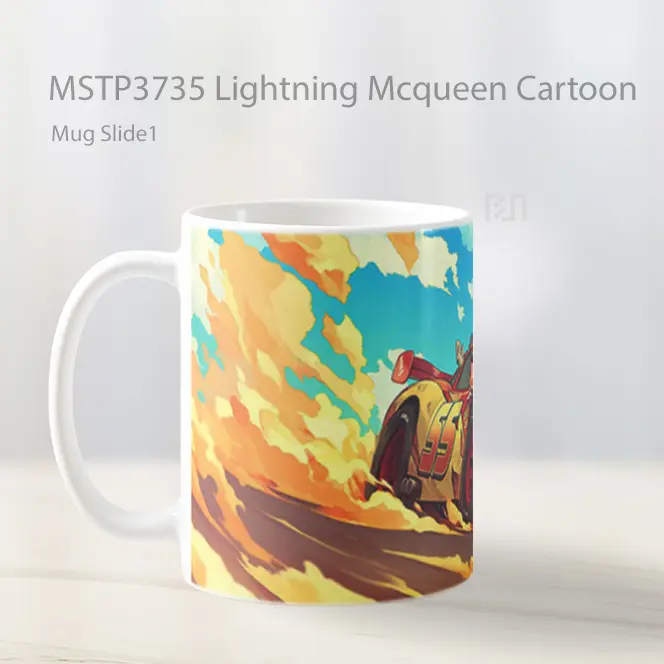 Lightning Mcqueen Cartoon Mug Gelas Keramik MSTP3735 - All-side / Desain
