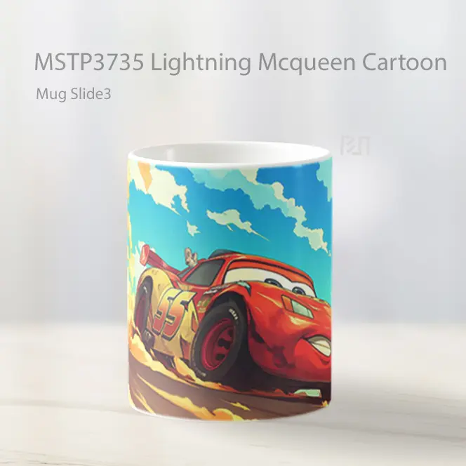 Lightning Mcqueen Cartoon Mug Gelas Keramik MSTP3735 - All-side / Desain