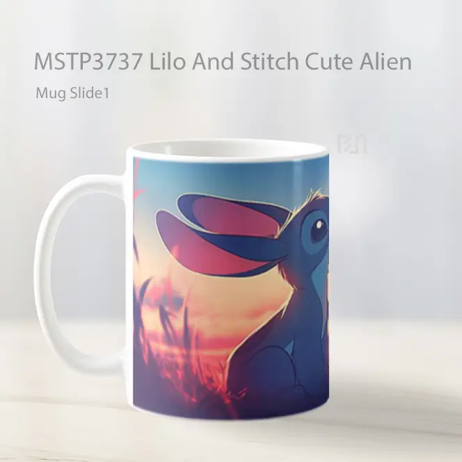 Lilo And Stitch Cute Alien Mug Gelas Keramik MSTP3737 - All-side / Desain