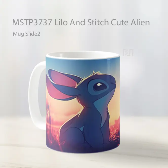 Lilo And Stitch Cute Alien Mug Gelas Keramik MSTP3737 - All-side / Desain