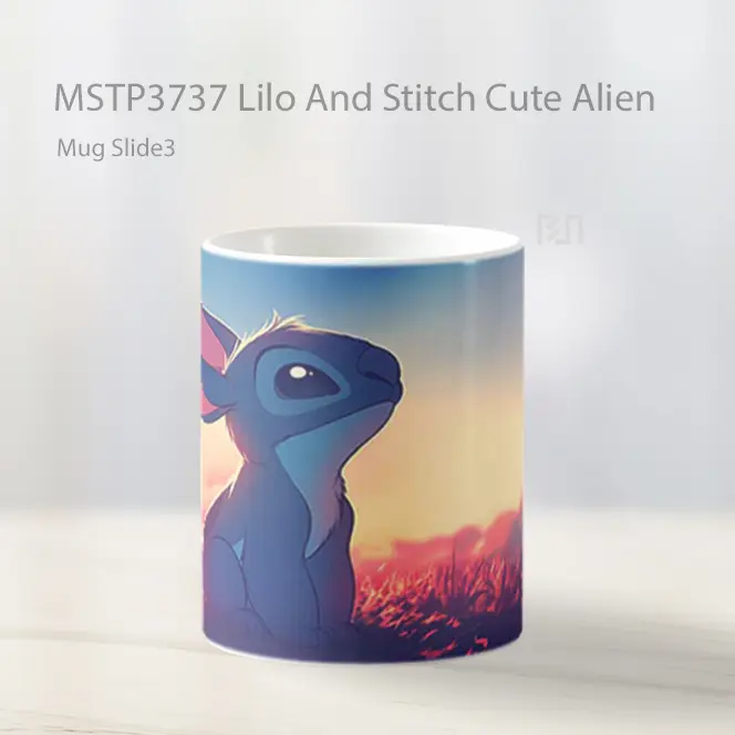 Lilo And Stitch Cute Alien Mug Gelas Keramik MSTP3737 - All-side / Desain